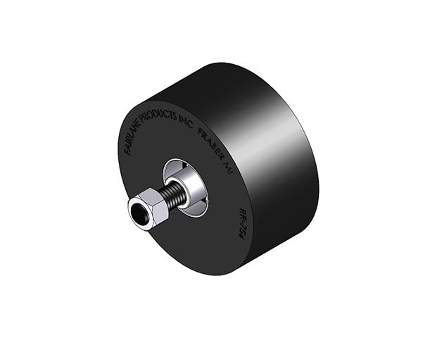 Solid Roller - Standard Stud Mount - 60 Dur Neoprene - 4.00