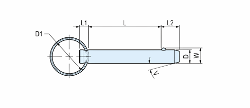 Detent Pin - Ring Handle - Steel (DAS)