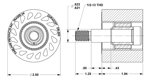 2.50 in Dia - 1.94 in Width (Inch) - Fairlane Products